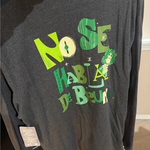 Disney Store Bruno long sleeve Tee with Green Lettering -  nwt
